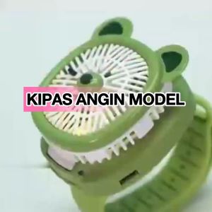 MD-C875 Kipas Jam Tangan Mini Portable USB Rechargeable / Kipas Angin Karakter Animal Model Jam Tangan Strap / Kipas Kecil Lucu / Wirst Watch Fan Import