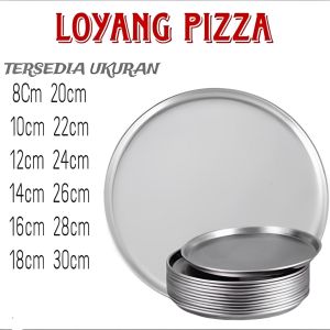 Loyang pizza bahan alumunium tebal 005mm tinggi 2cm