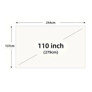 LEJIADA | LEJIADA 16:9 Anti-Light Increase Brightness Projector Screen White Grid 160 ° Viewing Angle 60-130inch No Holes Portable Home