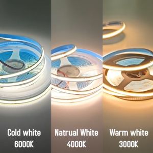 DC12V 24V COB LED Strip Light 320 480 528 LEDs High Density Super Bright Flexible 5M COB LED Lights Warm/Natural White LED Tape for room ceiling bulb bar decoration
