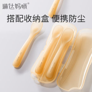 Linda Mommy Silicone Baby Spoon for Newborn Infants 6 Months Old Feeding Spoon Baby Utensils Solid Food Spoon