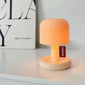 Sunset Lamp LED Mushroom Night Light Touch Control USB Rechargeable for Bedroom Bedside Desk Birthday Gift Girlfriend Decor