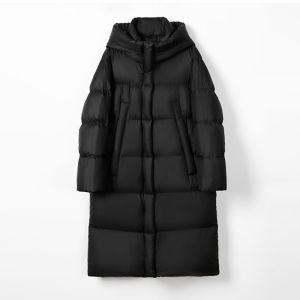 Womens Thickened Lightweight Soft down Cotton Jacket Coat Long over Knee Windproof Waterproof Loose Style Commute Fashion