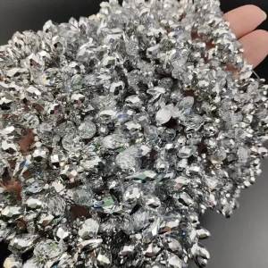5/6/8MM Side-hole Water Droplet Medium Silvery AB Color Austrian Crystal Loose Beads Spacers For DIY Jewelry Making Accessories