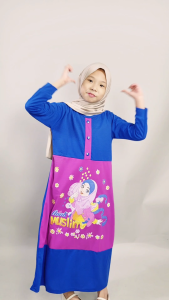 CF Kids Gamis Dress Muslim Anak Perempuan Motif Anak Muslim Soleha