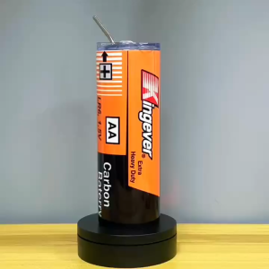 Transfer It 20oz Funny Skinny Tumbler Design Battery Eveready Firefly Double Wall Gift Ideas