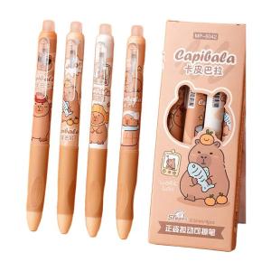 Cute Capybara Erasable Pen 0.5 Crystal Blue Clickable Neutral Pen for Primary Three Students High Aesthetic Value Ins Style