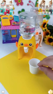 Cute Mini Water Dispenser for Juice Milk Cup Drinking Fountain Simulation Kitchen Kids Toy