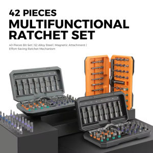 42 in 1 Wireless Cordless Magnetic Ratchet Screwdriver Set Portable Mini Handle Precision Hand Tool Kit for Household Repair