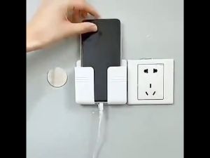 Khay Để Điện Thoại Xẻ Rãnh - Kệ Dán Tường Để Điện Thoại Remote Đa Năng Tiện Lợi