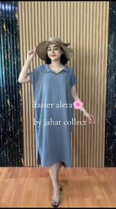 Dress Daster Aletha Dress Korean Style Bahan Rayon Premium Kekinian Adem Dress Viral 2024 Bahan Adem Lembut Jumbo