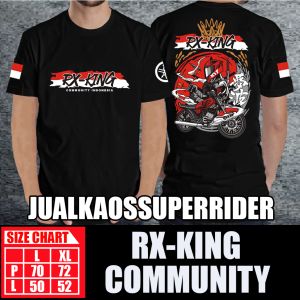 BAJU KAOS DISTRO RX-KING COMMUNITY INDONESIA BLACK