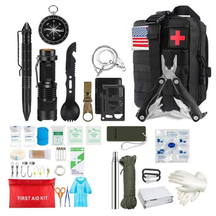 Survival First Aid Kit Survival Full Set Molle Outdoor Gear Emergency ...
