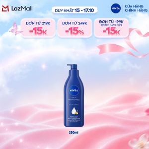 Sữa Dưỡng Thể NIVEA Dưỡng Ẩm Chuyên Sâu 72H | Thấm Nhanh (350 ml)/ Kem Body - 99569/99569x2