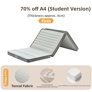 Foldable Breathable Latex Dormitory Mattress Adjustable Firmness