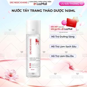 Nước Tẩy Trang Sắc Ngọc Khang chiết xuất thảo dược thiên nhiên giúp làm sạch sâu dưỡng mịn da loại bỏ lớp trang điểm bụi bẩn bã nhờn ngăn ngừa mụn 145ml II