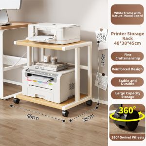 Organizer Multifunctional Movable Printer Stand