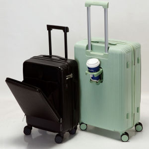 High Quality 20"22"24"26 Inch Womens Laptop Large PC Travel Suitcase With Silent Wheels Cup Holder Trolley Luggage Bag Password Lock Check -in Case For Men Free Shipping