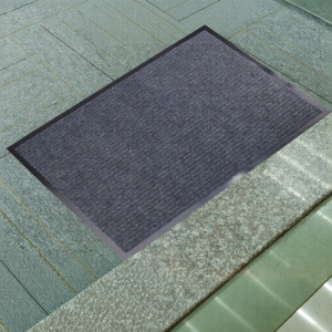 New Double Stripe PVC Door Mat Dust-Removing Water Absorbing Dirt-Resistant Carpet