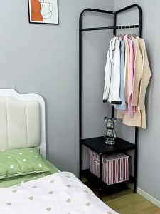 NJCAR LZD MALL 8814 8815 ราวแขวนเสื้อเข้ามุม ราวแขวนเสื้อผ้า ไม้แขวนเสื้อ ที่แขวนสามเหลี่ยม ราวแขวนผ้า ชั้นวางห้องนอน