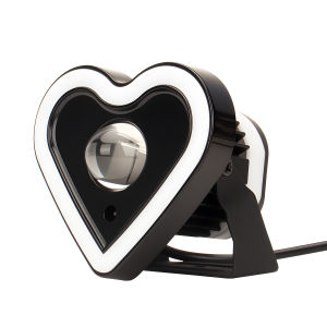 KEVANLY | 1x RGB Sweet Heart-Ring Motorcycle LED Spotlight White Yellow Flash Hi/Low Beam Work Light For RV ATV SUV UTV Driving lamp 12V