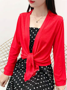 Summer Short Thin Womens Knitted Sweater Large Size Outerwear Cardigan Sun Protection Small Jacket Open Cardigan Female