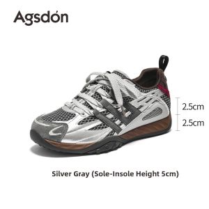 Agsdon | Mesh Upper Thick Sole Sports Casual Shoes