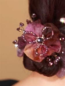 Luxurious Pearl Print Hair Ties Elastic Band Super Durability Hair Bands Fashionable Korean Style Fabric Hair Accessories