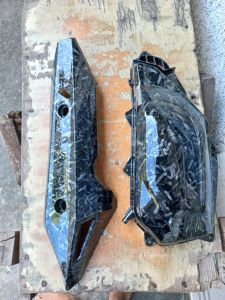 tutup filter dan tameng knalpot vario 150 new 2018 karbon forget