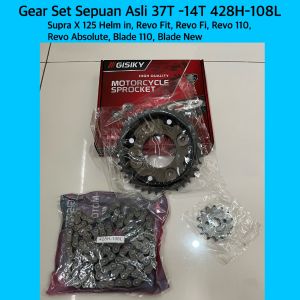 GEAR-Gigi Tarik Set-Komplit Sepuhan 37T-14T BLADE NEW BLADE 110 125 REVO ABSOLUTE REVO 110 PGM FI REVO FIT FI SUPRA X 125 PGM FI