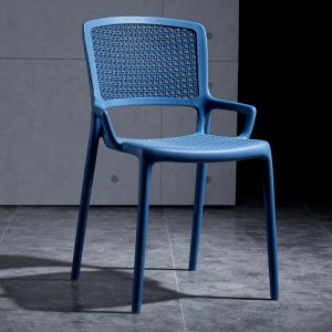 Modern Minimalist Plastic Chair Thickened Hollow-out Dining Chair Home Adult Office Restaurant Armchair Outdoor Casual Chair