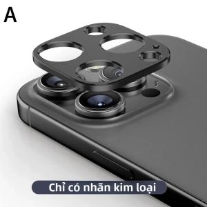 Ốp Bảo Vệ Camera iPhone Dành Cho Pro Max 17 16 15 14 Chất Liệu Hợp Kim Nhôm Màng Bảo Vệ Mặt Lưng Kim Loại Tương Thích Với iPhone 17 16 15 Pro Max