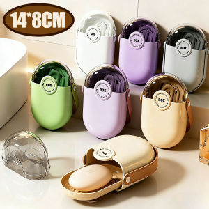 4Colors Luxury Travel Soap Dish Airtight Portable Soap Box with Draining Lid Mini Soap Storage Box for Business Outdoor Trip