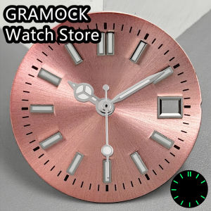 NH05 20.5mm Sterile Women Watch Dial Hand Sets Gold Rose Sticks Number Luminous Fit NH05 NH06 Ladys Watch Modified Accessories