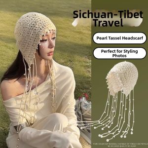 ZHENMIAO | Ethnic Style Handwoven Lace-Up Straw Hat