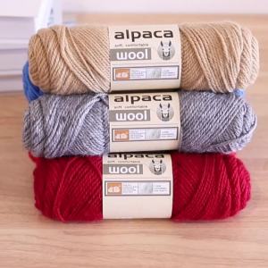 Sợi Len Alpaca Chất Lượng Cao Độ Dày Trung Bình Mềm Mại Và Thoải Mái Dùng Để Dệt Quần Áo Và Đồ Thủ Công Sợi Len Pha Trộn.