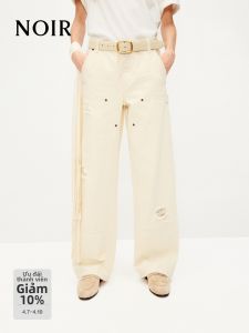 MO&Co. | NOIR Series Ripped Work Pants