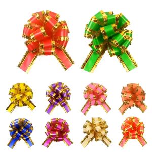 1pc Large matte lace hand bow pull flower wedding car decoration flowers fruit gift Packaging Materials波浪纹立体球花(2767)