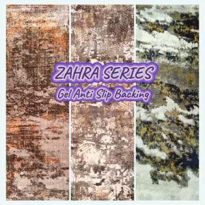 Tren-D-rugs keset kaki eropa estetik 50 cm x 150 cm tebal 9mm anti slip motif abstrak modern bulu cut pile alas lantai karpet dapur lorong runner koridor panjang kitchen mat - NMs