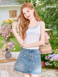 HEYINI | Áo Knit Dây Đai Nhiều Lớp