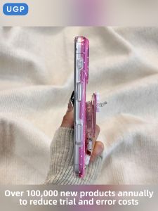 UGP | Polka Dot Design Small Batch Pink Full-body Case with Magnetic Bracket
