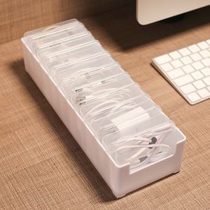 Data Cable Storage Box Handy Gadget Power Charging Cable Mobile Phone Charger Storage Cable Winder Desktop Cable Cable Box