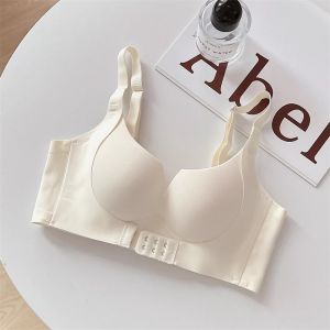 New Womens Bra Gathered Small Chest Seamless No Underwire Anti-Sagging Adjustable Lift up Push up Underwear Sports Leisure