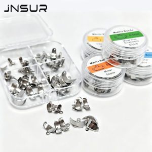 JNSUR Dental Sectional Matrix Bands M4 Split Type Perforated Anterior & Molar Forming System Restorative Dentistry Materials