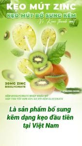 Kẹo Mút Bổ Sung Kẽm ZinC Hữu Cơ cho Bé Happyvitamin-Hương vị Kiwi Hạt Chia Ăn Ngon Hấp Thụ Dinh Dưỡng-LAVIKI organic