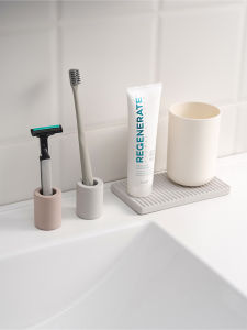 Kệ Đựng Chổi Sứ Ngô Thấm Hút Nước Cho Phòng Tắm Kệ Để Đồ Bằng Đá Alga Clay Mái Che Chống Thấm Nước Để Bàn Rửa Mặt