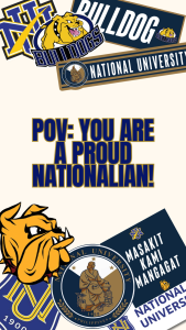 NATIONAL UNIVERSITY VINYL STICKER (WATERPROOF AND SCRATCH PROOF) UNIVERSITY STICKER COLLEGE STICKER