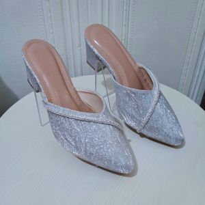 DCollection IP 02 Sandal Wanita High Heels Hak 5 Cm - Sepatu Pesta Kondangan Tali Permata import
