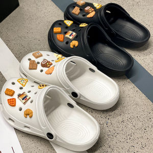 Fashionable Versatile Bathroom Slippers Flat Bottom Simple Design Clog Shoes Nurse Anti-slip Sandals for Women Outdoor Wear