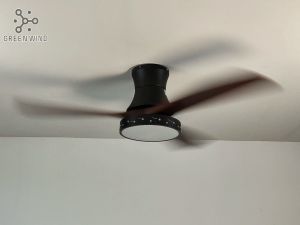 GREEN WIND Ceiling Fan With Light Tricolor Solid Wood Fan Light 30W Saving Energy Ceiling Fan Light With Remote Control